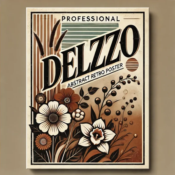 Delzzo Flowers Plants Abstract Retro Poster - Image 3